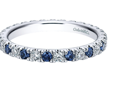 Sapphire and Diamond Wedding Ring WR1016