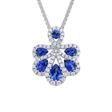 Sapphire and Diamond Pendant P1020