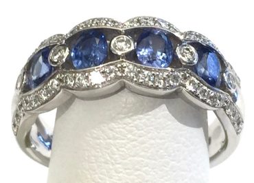 Diamond, Sapphire and Gold Ring R1063