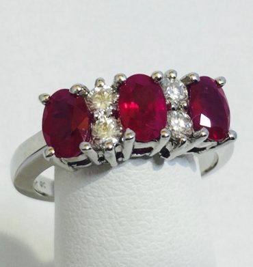 Gold, Diamond and Ruby Ring R1053