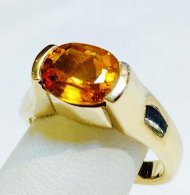 Citrine and Gold Ring R1076