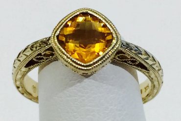 Citrine and Gold Ring R1081
