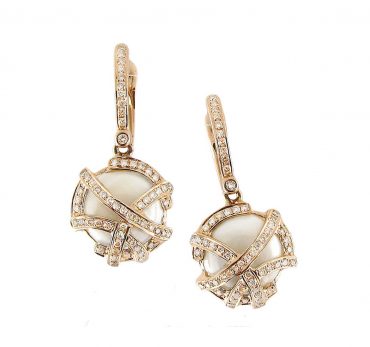 Diamond, Mother-of-Pearl and Gold Earrings ER1051