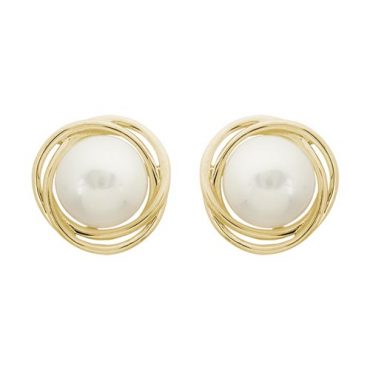 Fresh Water Pearl and Gold Earrings ER1061