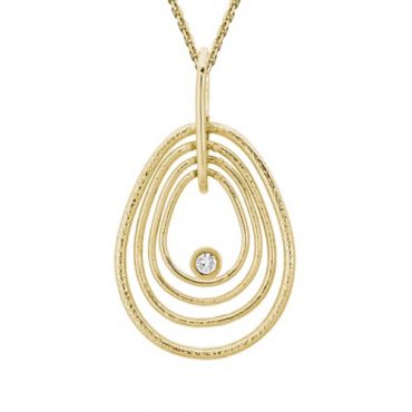 Diamond and Gold Pendant P1083