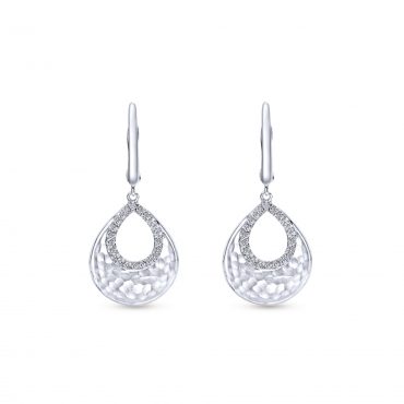 Sterling Silver and Diamond Earrings SS1005