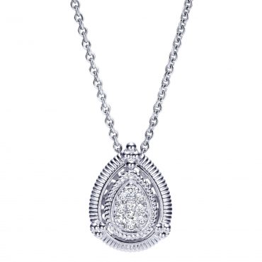Sterling Silver and Diamond Pendant SS1057