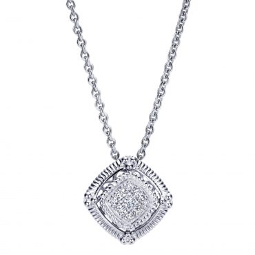 Sterling Silver and Diamond Pendant SS1058
