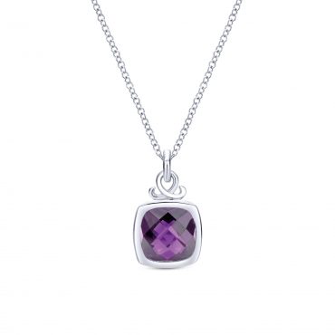 Sterling Silver and Amethyst Pendant SS1062