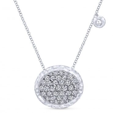 White Sapphire and Sterling Silver Pendant, SS1078