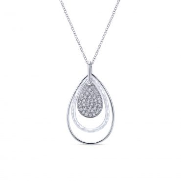 White Sapphire and Sterling Silver Pendant SS1080