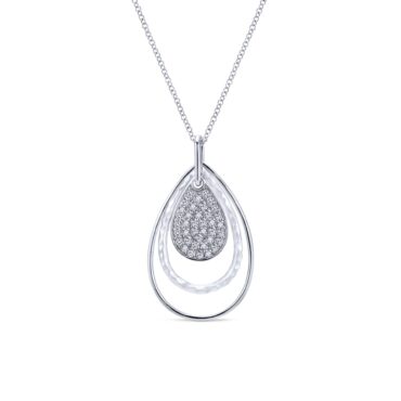 White Sapphire and Sterling Silver Pendant SS1080