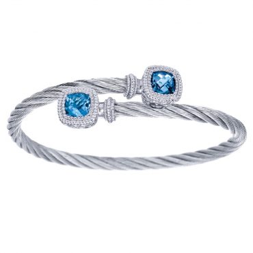 Blue Topaz and Sterling Silver Bracelet SS1086